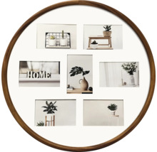 Cadre photo rond avec plusieurs images