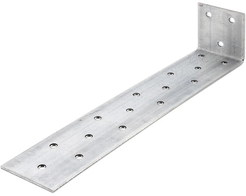 Structure en acier plat pour bétonner 200x40x40 mm, galvanisée sendzimir, 1 unité Équerre perforée en métal