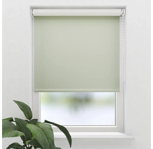 Grüne Fensterrollo zur Verdunkelung am Fenster
