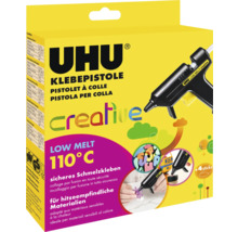 UHU Klebepistole Creative Niedrigtemperatur Heissklebepistole mit vier Klebesticks