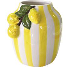 Keramikvase mit Zitronenmuster