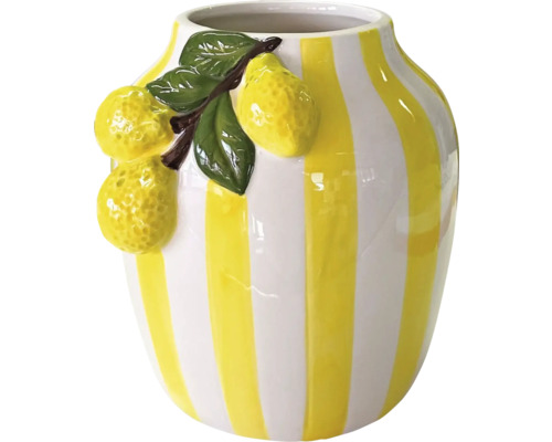 Keramikvase mit Zitronenmuster