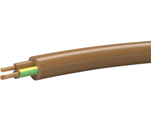 Câble électrique TDF 3x1 mm2 brun Eca (au mètre) Câble électrique à trois fils