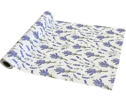 Dekorfolie mit Lavendelmuster auf einer Rolle