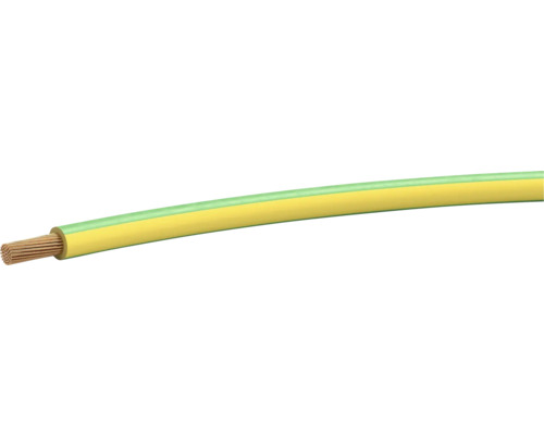 Câble électrique multibrin en T 1x10 mm2 jaune/vert Eca (au mètre) Fil de terre avec conducteur en cuivre et isolation