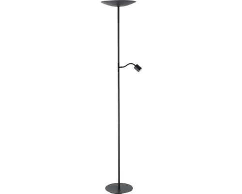Lampadaire Conivarino LED 26,5 W noir Lampadaire avec liseuse