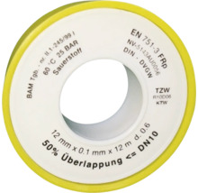 Ruban d'étanchéité de 12 mm de large pour l'étanchéité des filetages