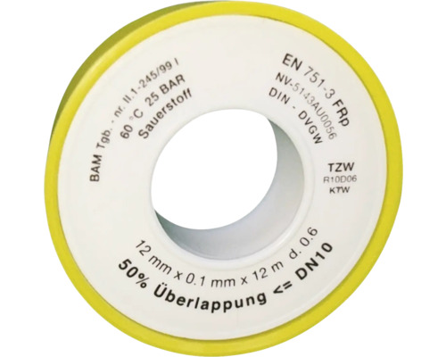 Ruban d'étanchéité de 12 mm de large pour l'étanchéité des filetages