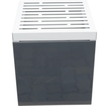 Cache-pot cubique avec trous de drainage