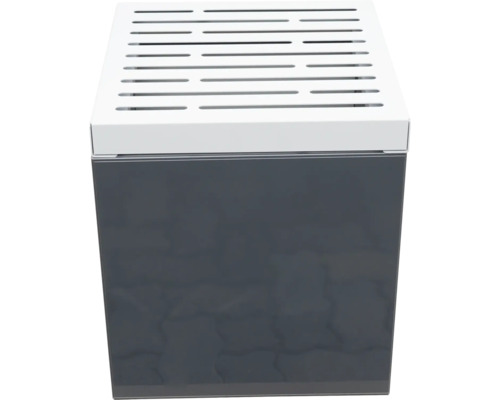 Cache-pot cubique avec trous de drainage