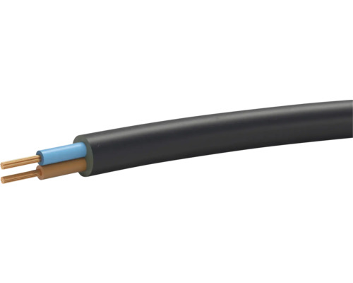 Câble d'appareillage TLDR 2x0,75 mm2 noir Eca (au mètre) Câble électrique à deux conducteurs