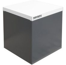 Meuble bas Geiger gris avec couvercle blanc