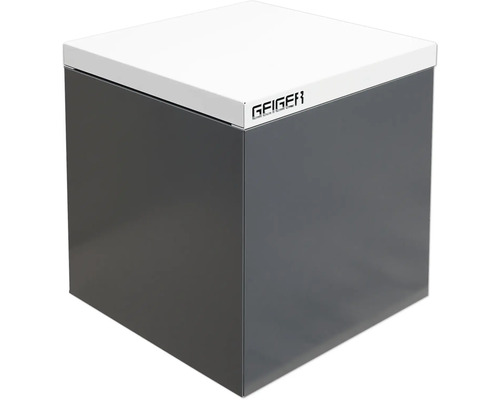 Meuble bas Geiger gris avec couvercle blanc