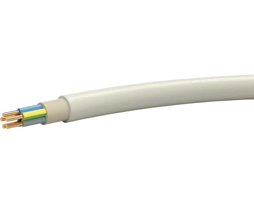 Câble d'installation TT 5x1,5 mm² LNPE gris Touret 500 m Câble d'installation électrique avec plusieurs conducteurs en cuivre