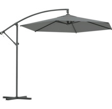 Parasol excentré avec toile carrée et base stable