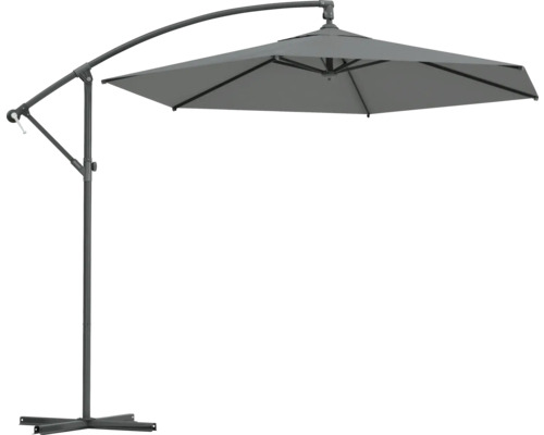 Parasol excentré avec toile carrée et base stable