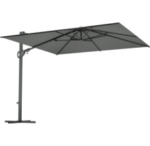 Parasol déporté avec toit rectangulaire et base stable pour le jardin