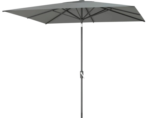 SOLUNA Parasol Sarry 250 cm x 250 cm gris foncé avec protection UV 80 Parasol rectangulaire pour le jardin