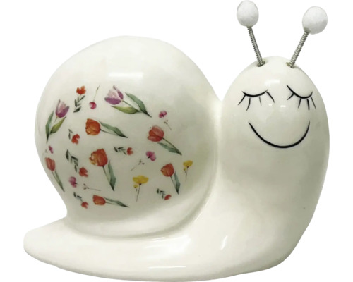 Dekorative Schneckenfigur mit Blumenmuster