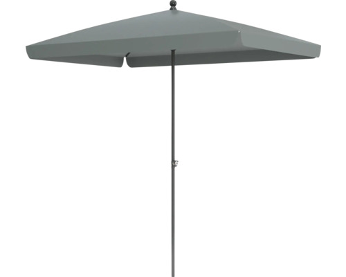 Parasol à mât central SOLUNA Cannes 210 cm gris foncé Parasol carré avec mât