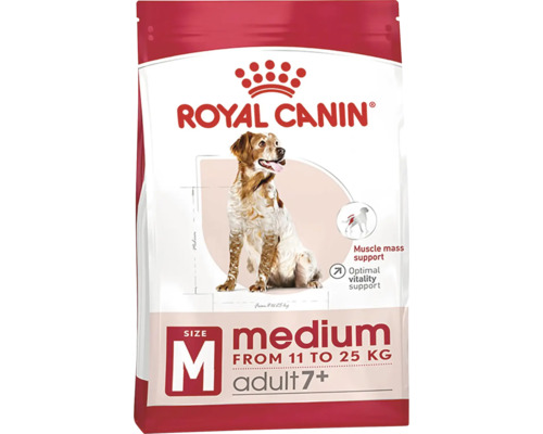 Nourriture pour chiens Royal Canin médium Adulte 7+, 15 kg Royal Canin Medium Adult 7+ nourriture pour chiens, convient aux chiens de 11 à 25 kilogrammes