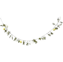 Dekorative Girlande mit Blättern, Blüten und Eiern