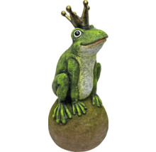 Froschfigur mit Krone für den Garten