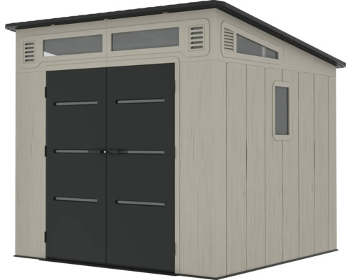 Abri de jardin en plastique avec double porte