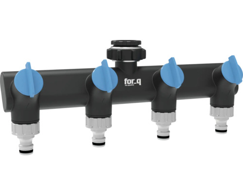 4-Wege Verteiler for_q Gartenverteiler mit vier Ausgängen von for_q