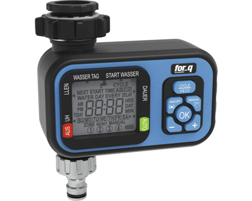 Programmateur d'arrosage for_q FQ-BC 1 3/4’’ pour arrosage automatique avec arroseurs mobiles, systèmes de goutte à goutte (MicroDrip) ou sprinklers Ordinateur d'arrosage pour contrôler l'irrigation du jardin