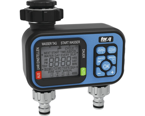for_q Programmateur d'arrosage for_q FQ-BC 2 3/4’’ pour arrosage automatique avec arroseurs mobiles, systèmes de goutte à goutte (MicroDrip) ou sprinklers Ordinateur d'arrosage pour contrôler l'irrigation du jardin