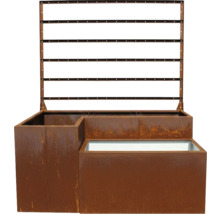 Hochbeet mit Rankgitter aus Metall