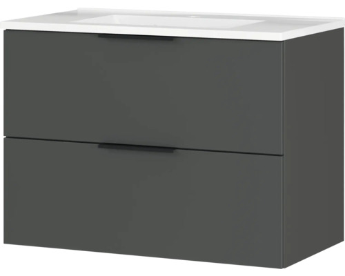 Waschtischunterschrank mit zwei Schubladen und Waschbecken