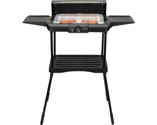 Gril électrique avec support et surface de stockage
