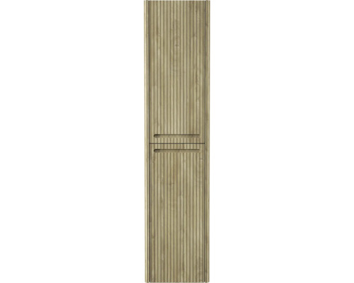 Armoire en bois avec rainures verticales