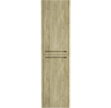 Armoire de salle de bain couleur bois avec deux tiroirs