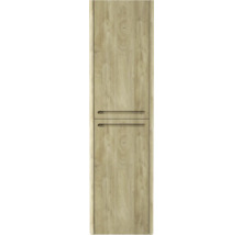 Armoire de salle de bain aspect bois avec deux tiroirs