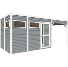 Gartenhaus aus Holz mit Fenster und Vordach