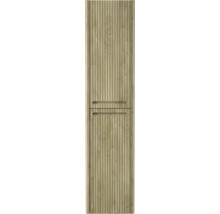 Armoire de salle de bains en bois avec rainures verticales