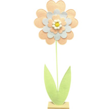 Dekorative Filzblume auf Holzfuß