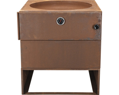 Cuisine extérieure en métal avec thermomètre