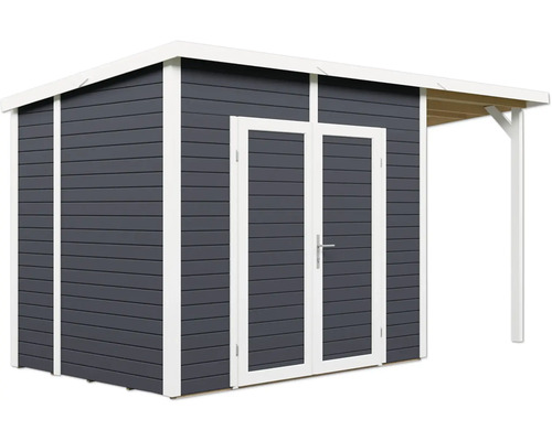Gartenhaus mit Doppeltür und Vordach
