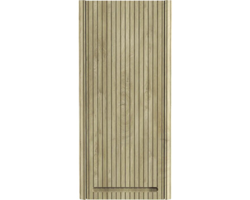 Revêtement en bois avec des lamelles verticales