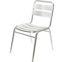 Chaise de jardin avec structure en aluminium, assise et dossier à lattes