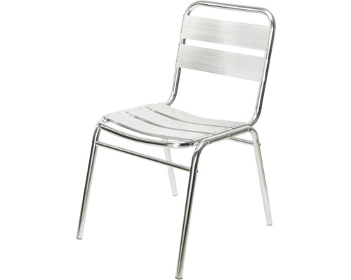 Chaise de jardin avec structure en aluminium, assise et dossier à lattes