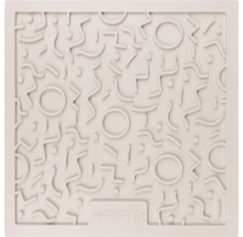 Tapis de gamelle avec motif géométrique et logo District 7