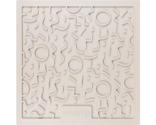 Tapis de gamelle avec motif géométrique et logo District 7