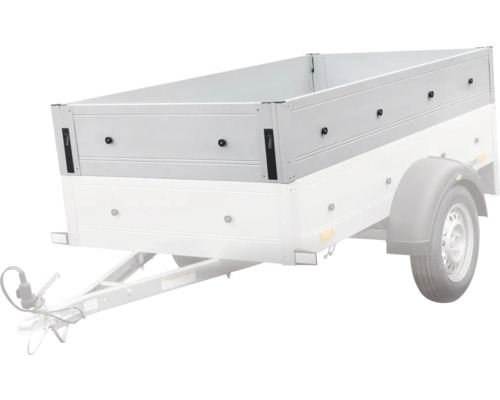 Remorque avec rehausse de ridelle