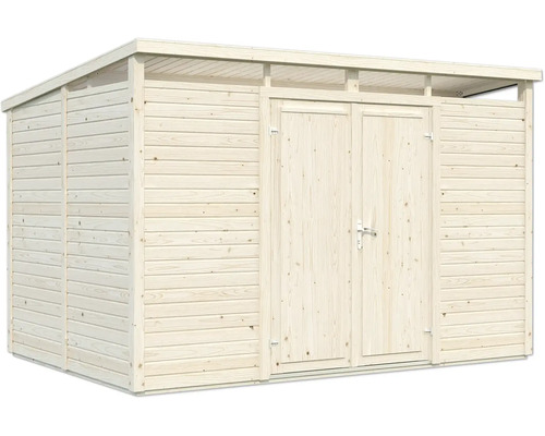 Abri de jardin en bois avec double porte