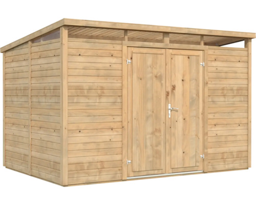 Abri de jardin en bois avec double porte